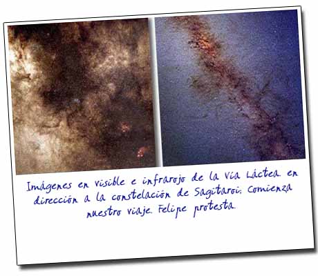 Via Lactea en visible e infrarojo