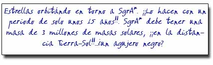 SgrA* debe tener una masa de 3 millones de masas solares en la distancia Tierra-Sol